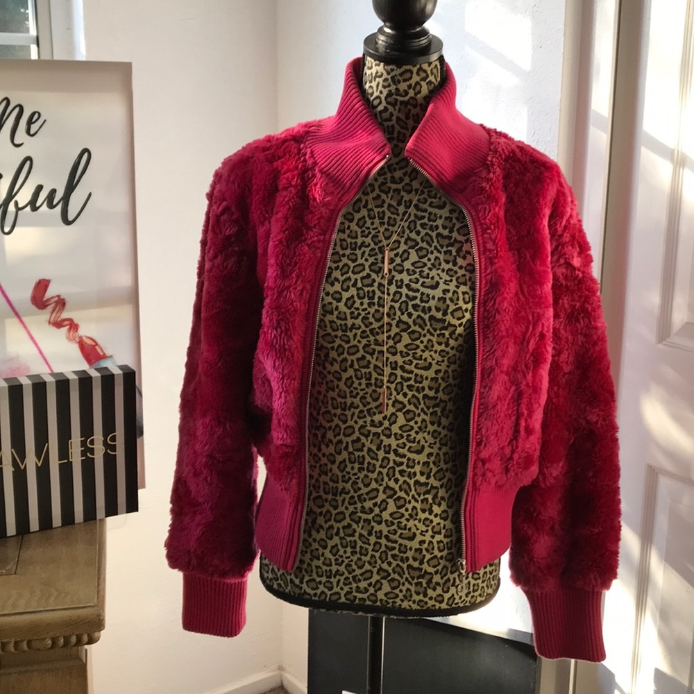 DKNY Faux Fur Jacket